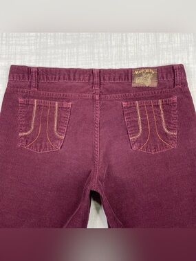 Run & Fly Pants Mens Sz 32L Burgundy Corduroy